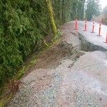 Heavy rains damage roadway