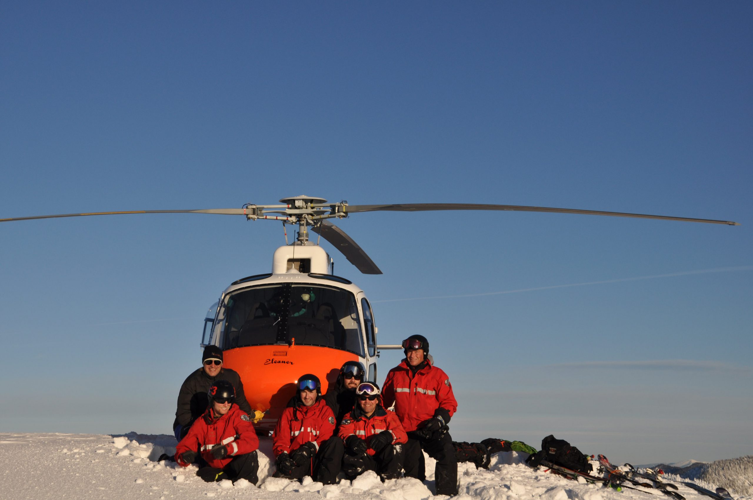 Avalanche team photo taken at Kootenay Pass