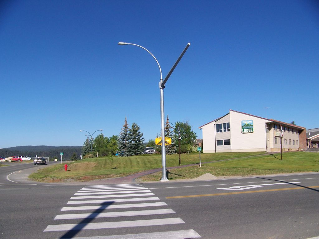 Zebra crossing, pedestrian cross warning traffic road sign in blue