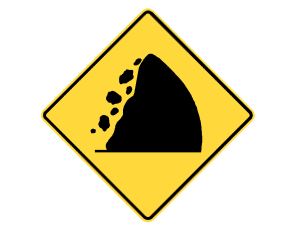 Rock slide hazard