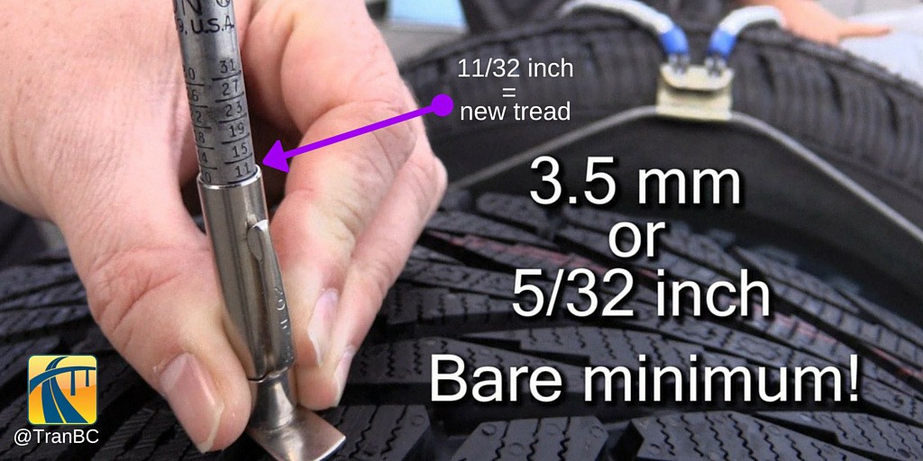 Tire Tread Measurement Chart