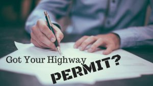 filling out a highway permit