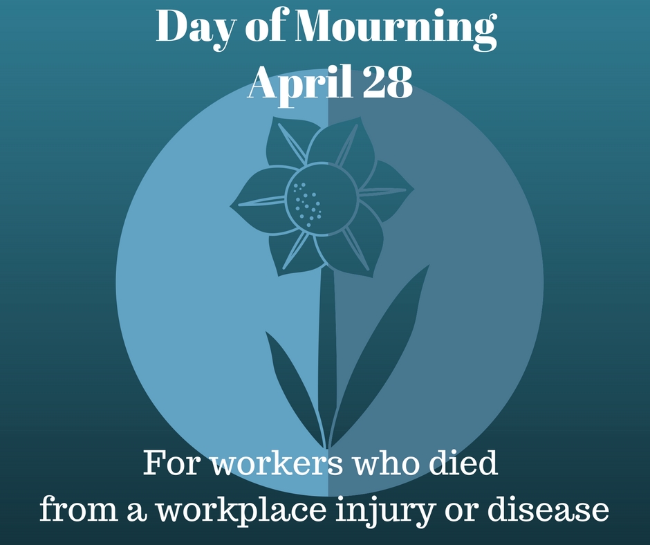 Day of Mourning graphic with a flower 