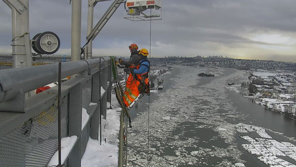 Rope Access Technicians on Port Mann Bridge