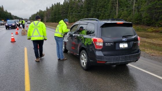 Highway 37 South road check