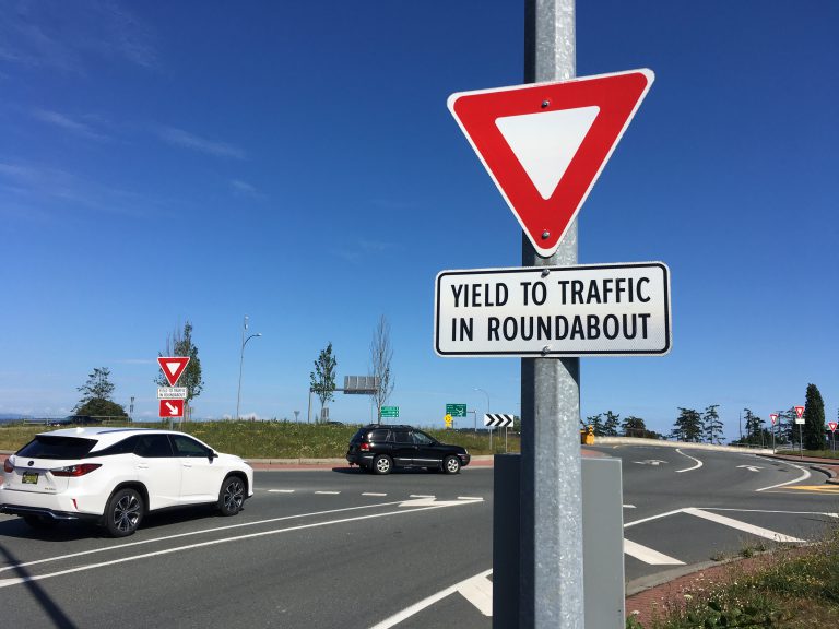 Yield Sign at Roundabout