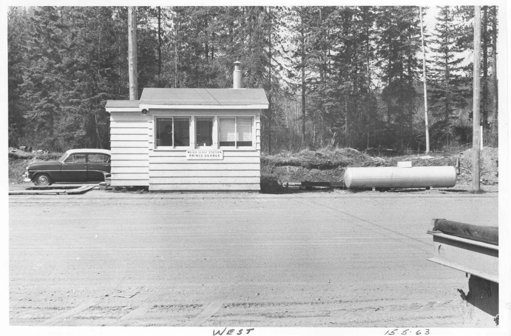 Prince George Weigh Scale Station as it was in 1963