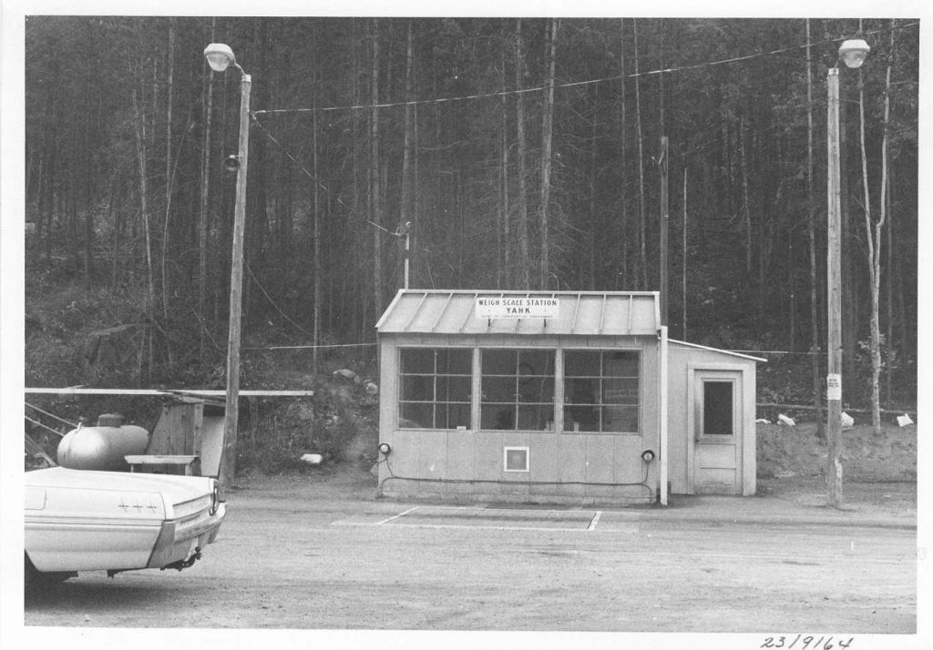 Yahk Weigh Scale Station as it was in 1964