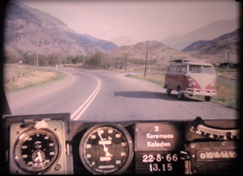 Split window Volkswagen van outside of Keremeos