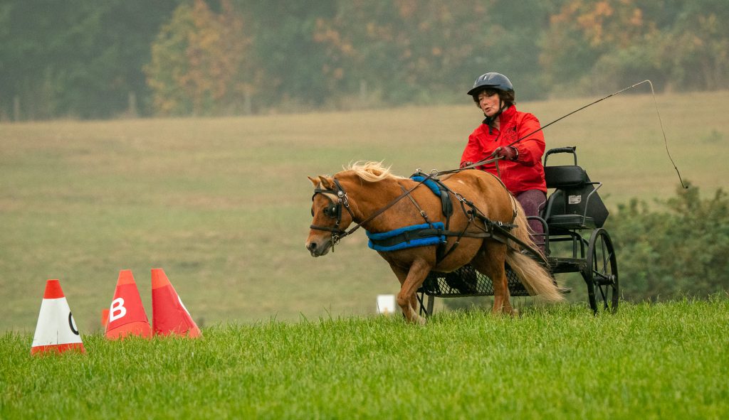 Single rider competing in an obstacle race