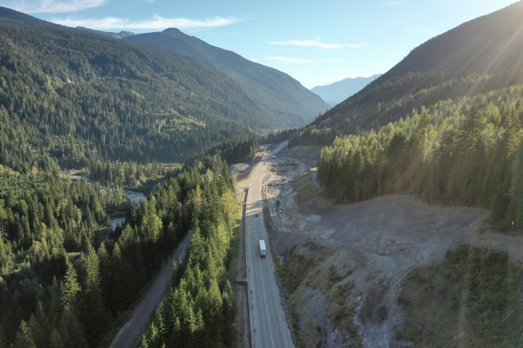 Drone view of the Highway 1.