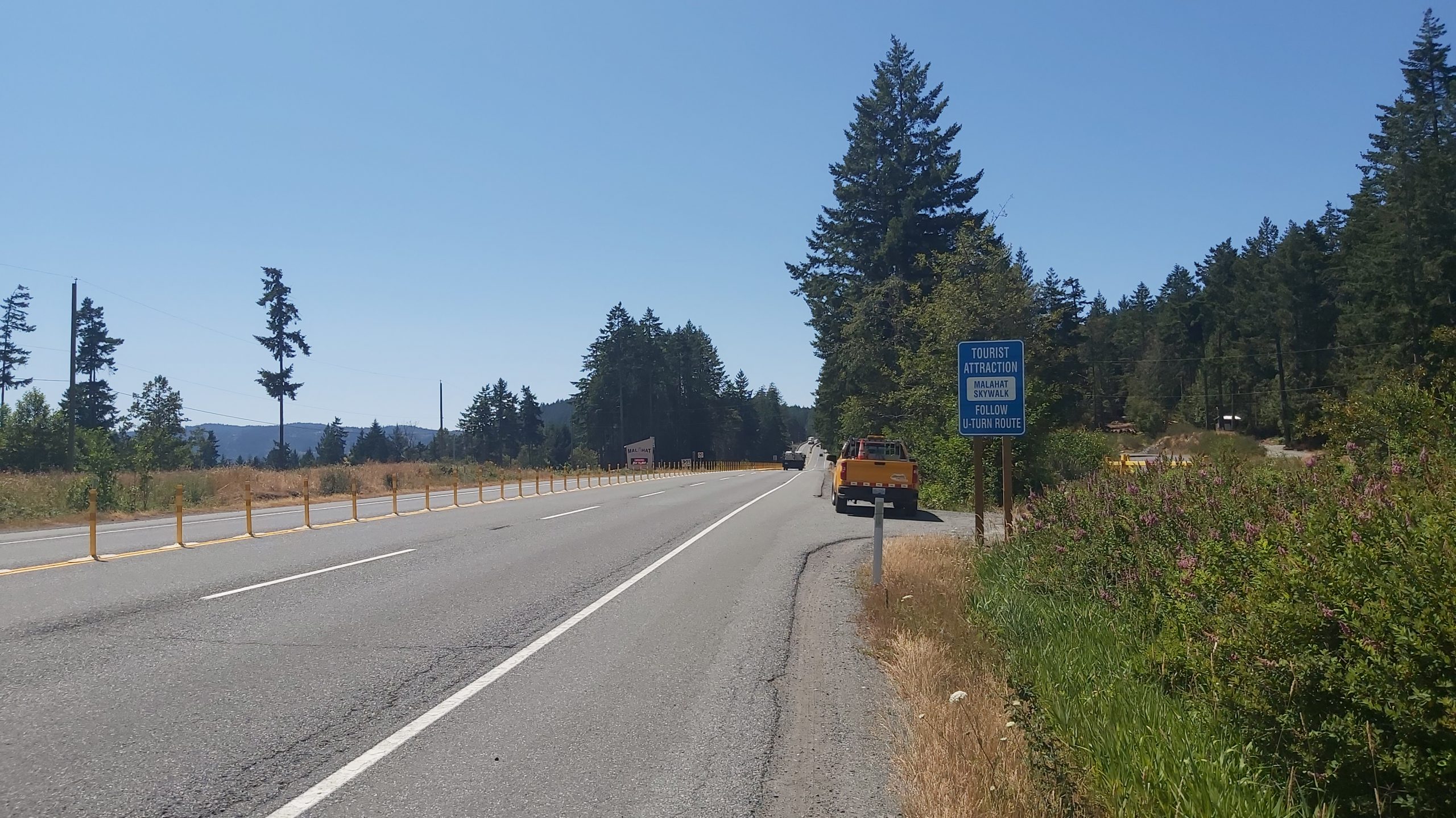 Approaching the Malahat SkyWalk southbound.