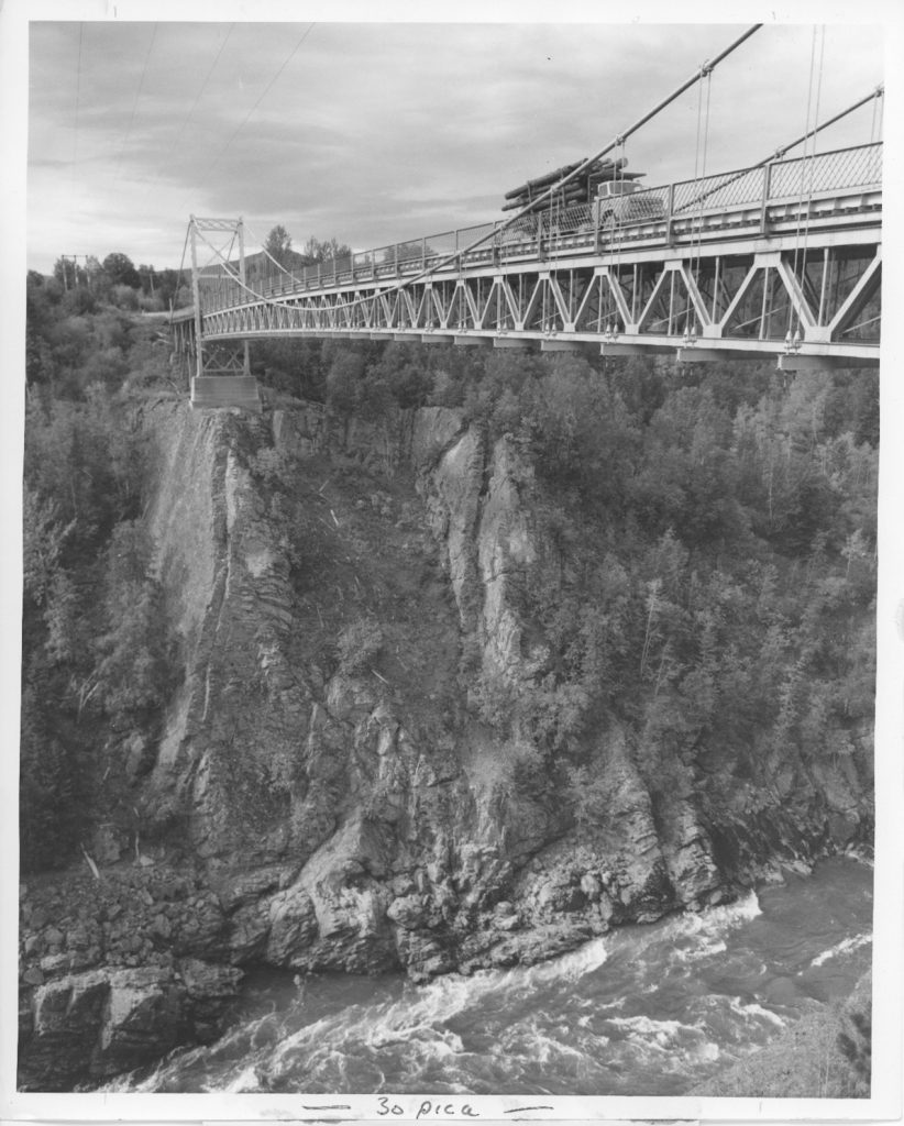 A beautiful, vintage shot of the Hagwilget Bridge, circa 1970s