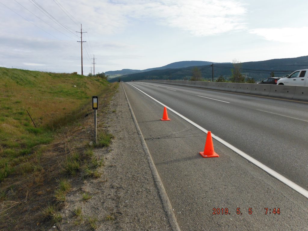 Roadside data stations collect the traffic log information