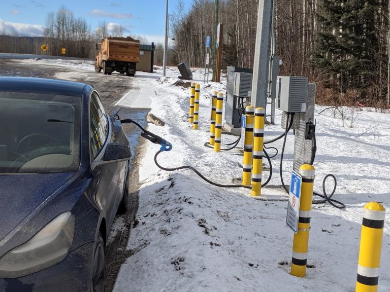 Charging an EV in cold weather conditions