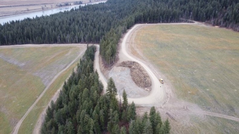 During construction of the temporary access route for Kersley Dale Landing Road residents.