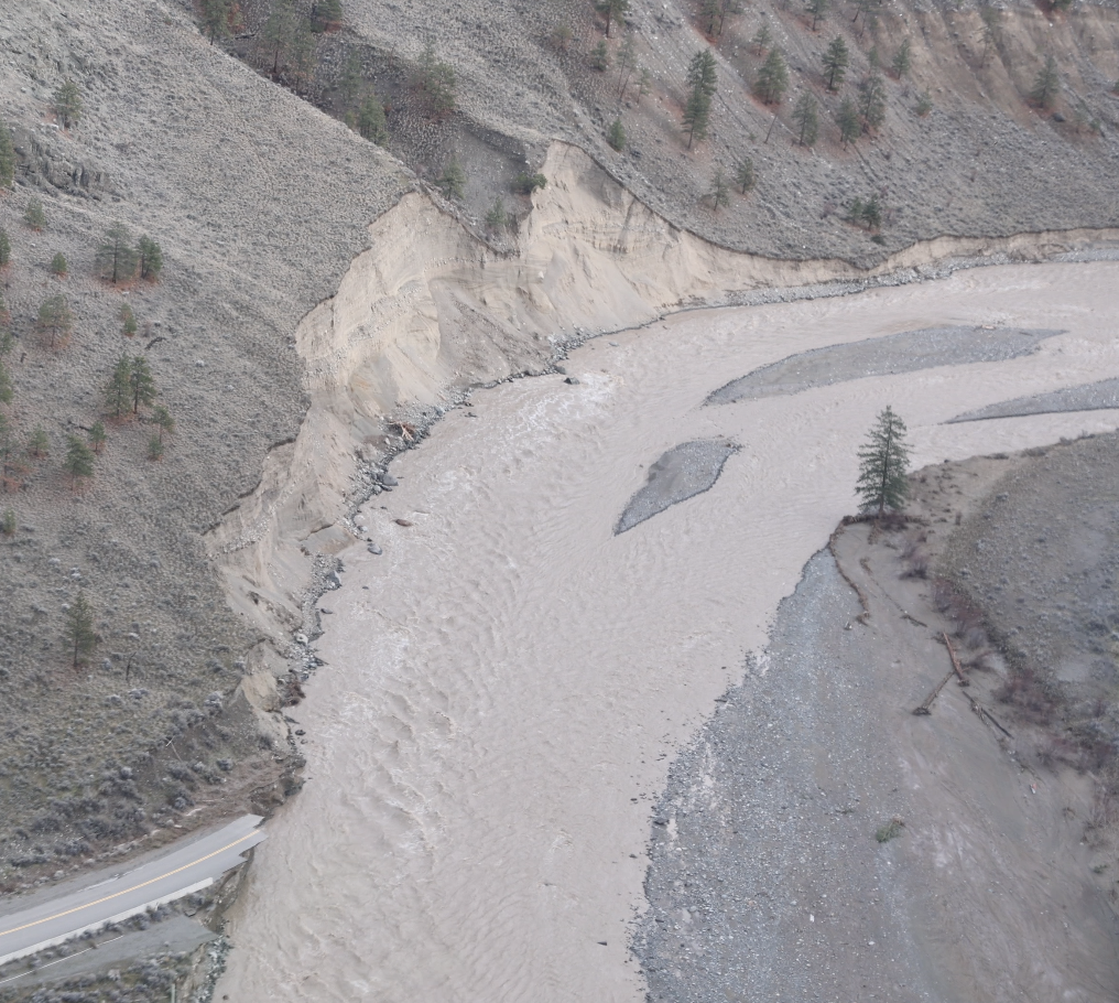 Highway 8 washout at Secret east, November 2021