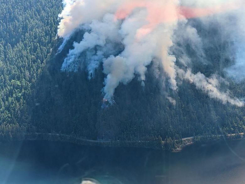 Cameron Bluffs Fire and Highway 4